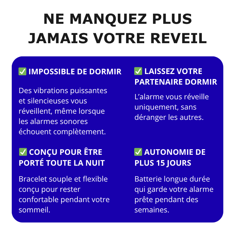 Bracelet réveil vibrant adapté aux adultes et aux enfants