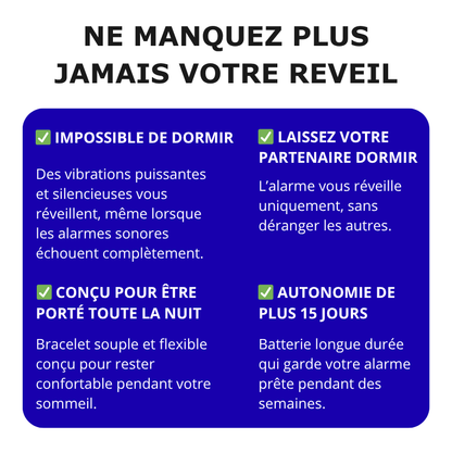 Bracelet réveil vibrant adapté aux adultes et aux enfants