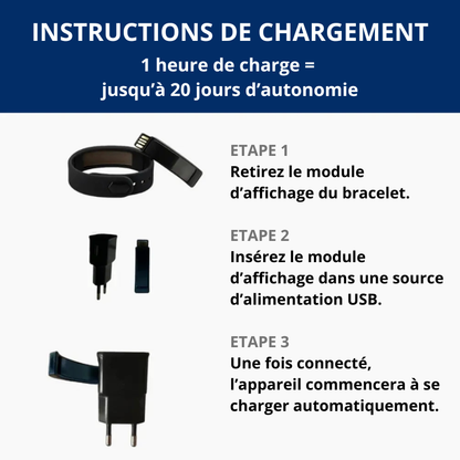 Bracelet réveil vibrant adapté aux adultes et aux enfants